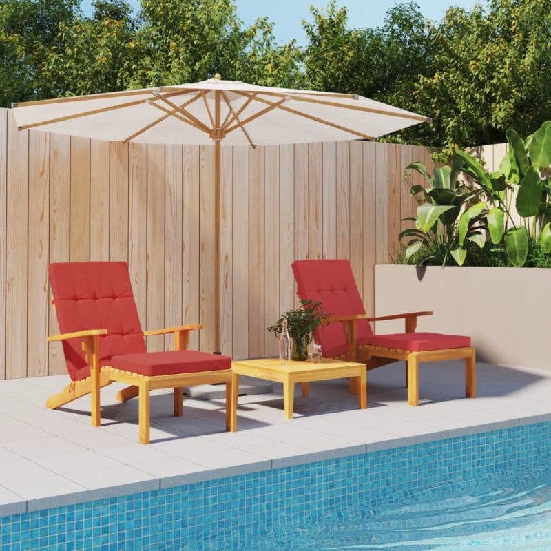 Poduszki na leżaki, 2 szt., czerwone, tkanina Oxford vidaXL