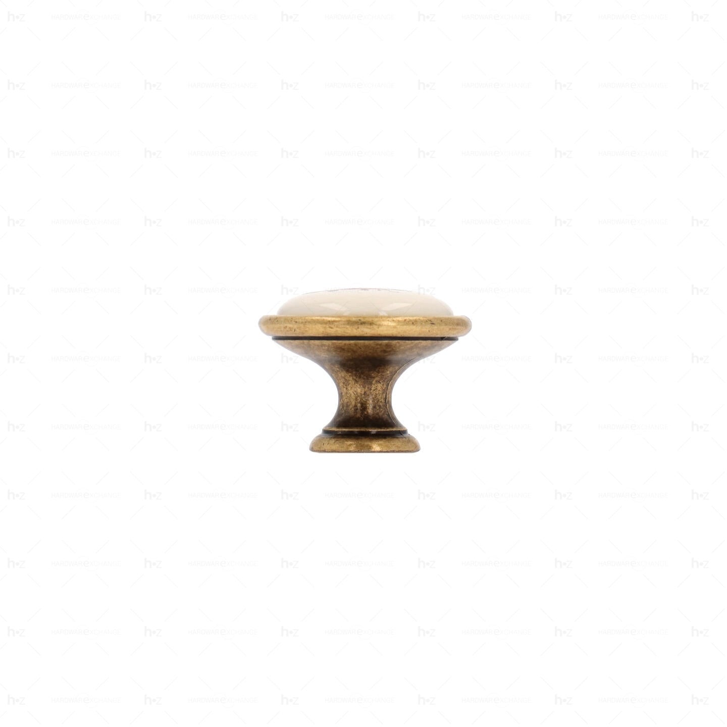Bouton pour meubles en zamac et Porcelaine Diamètre 34mm Florence antique - 7