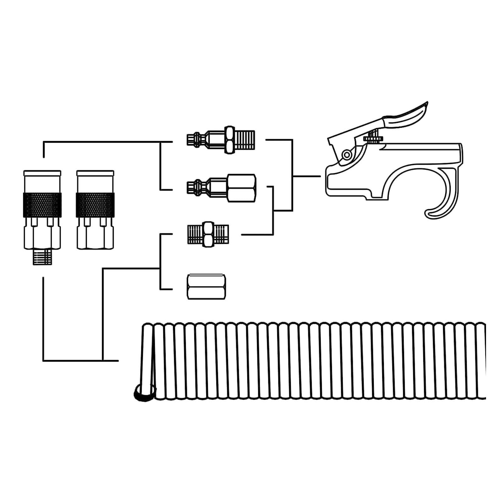 Raccord Foster Série 4 – Embout Coupleur 3/8 Corps, Poussoir 3/8 Pour Tuyau D'air