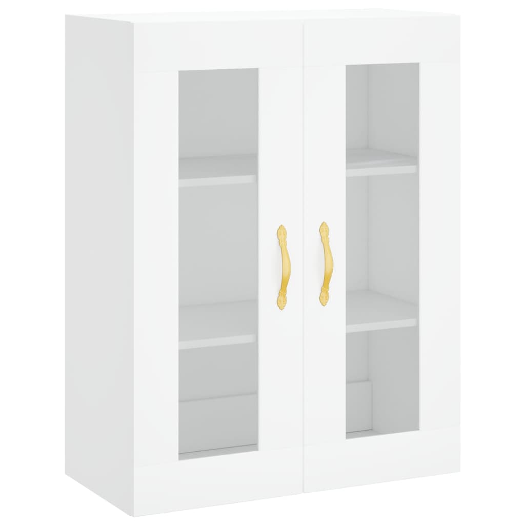 Buffet haut Blanc 69,5x34x180 cm Bois d'ingénierie - 5