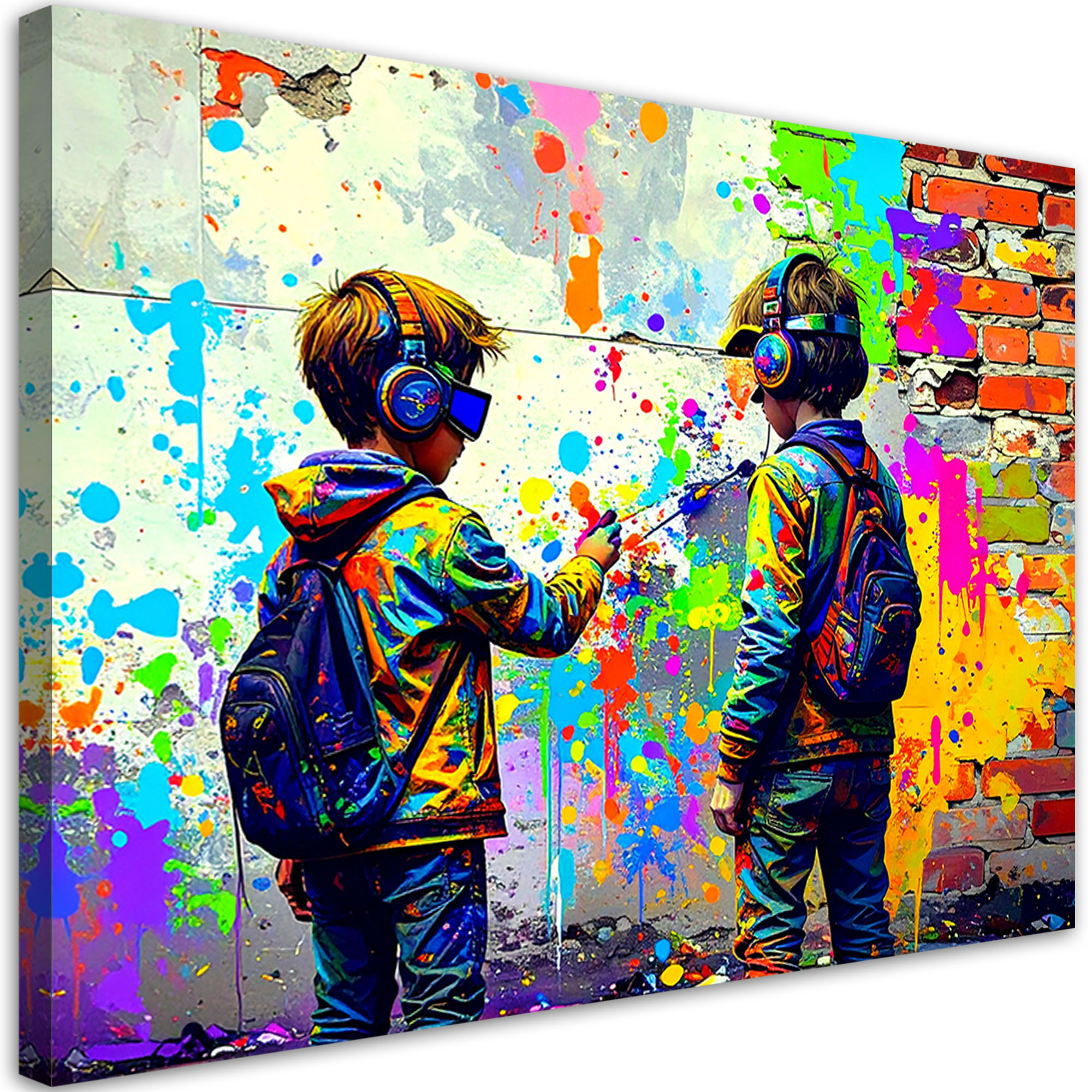 Obraz młodzieżowy do pokoju, Graffiti Sztuka Uliczna Street Art 60x40