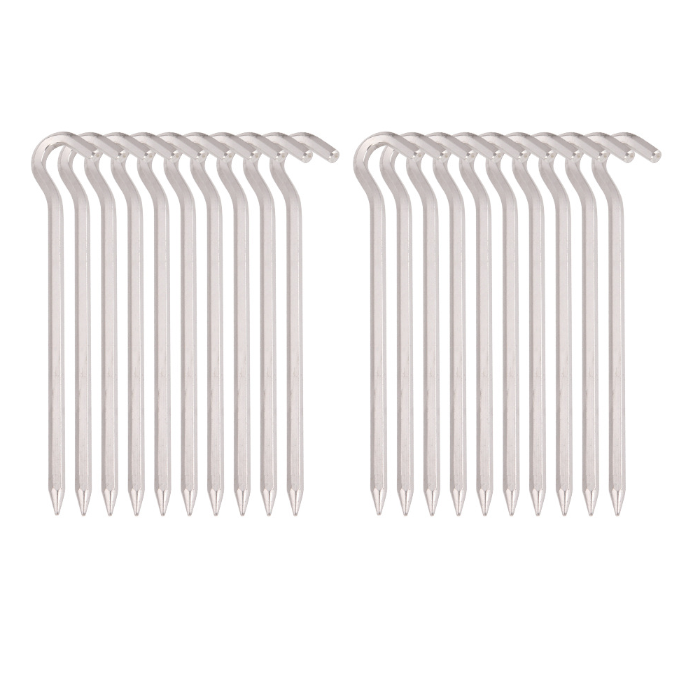 Lot De 5 Piquets De Tente En Aluminium 23cm – Piquets De Jardin Colorés
