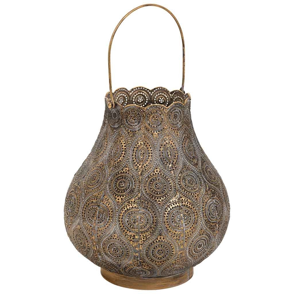 Bougeoir marron paillettes or main image 1