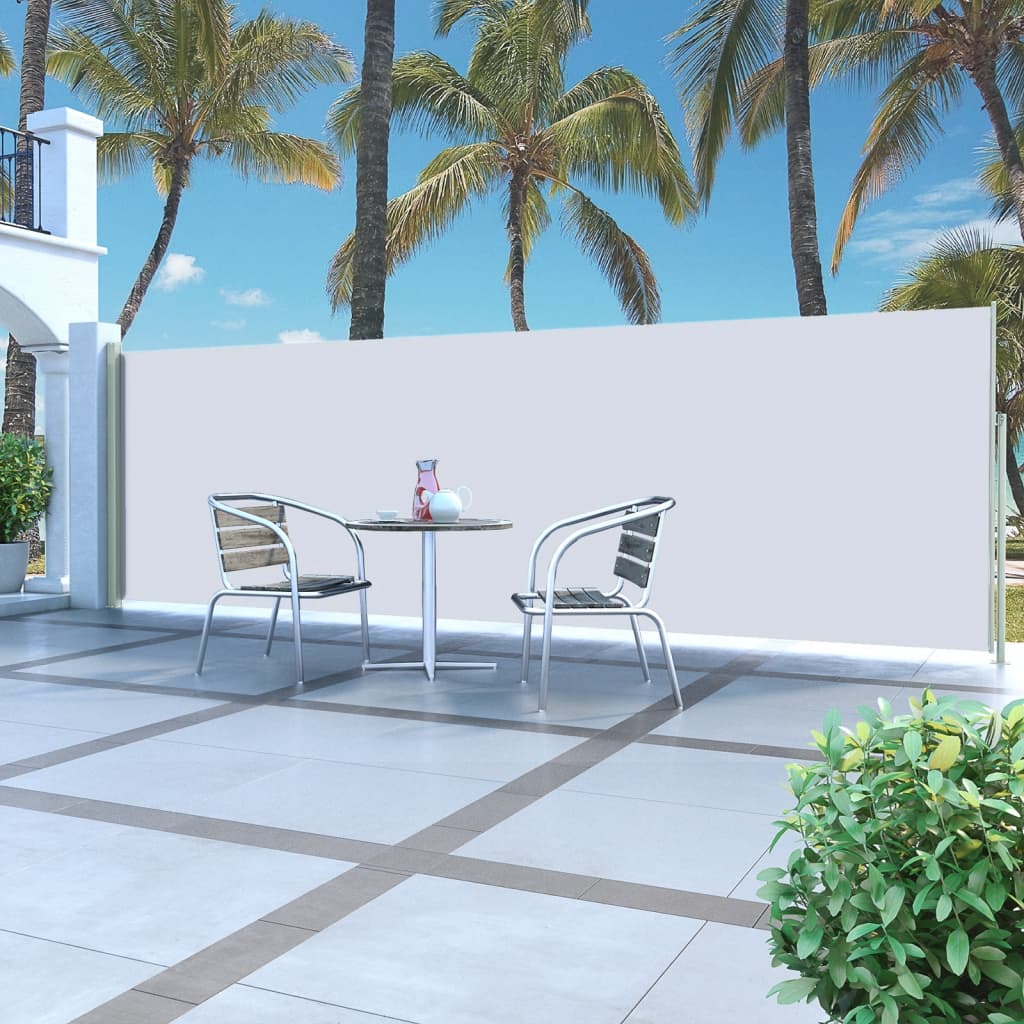 IDMarket Paravent Extérieur Rétractable 160x500 Cm Gris Anthracite - Store Latéral Terrasse Balcon