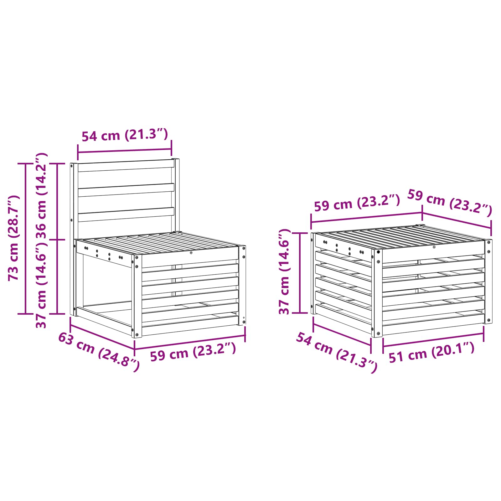 Ensemble de canapés d'extérieur, 7 pièces, naturel et beige, pour la terrasse - 8