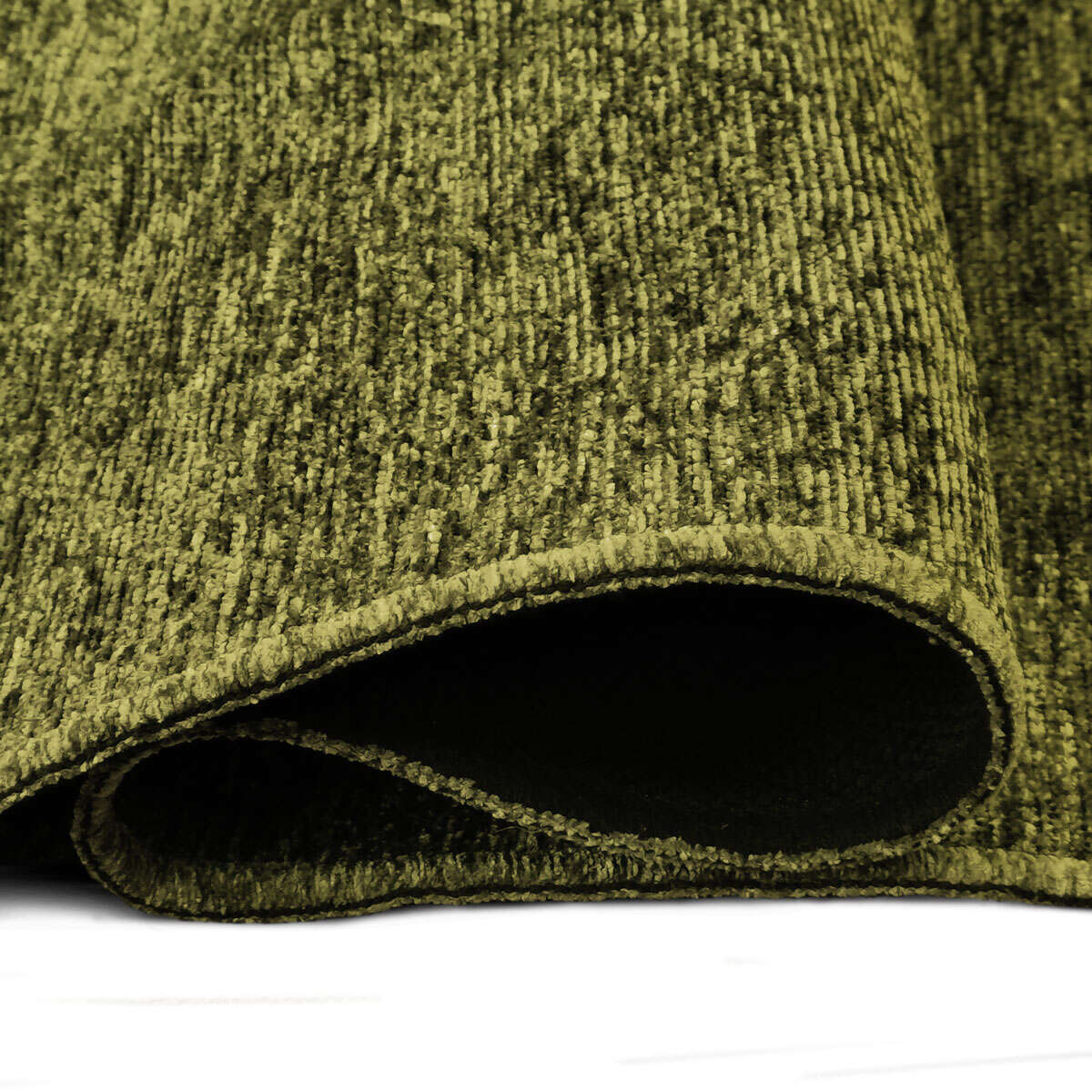 Tappeto in cotone e poliestere lavabile, tessuto piatto, verde, 160x230 - 5