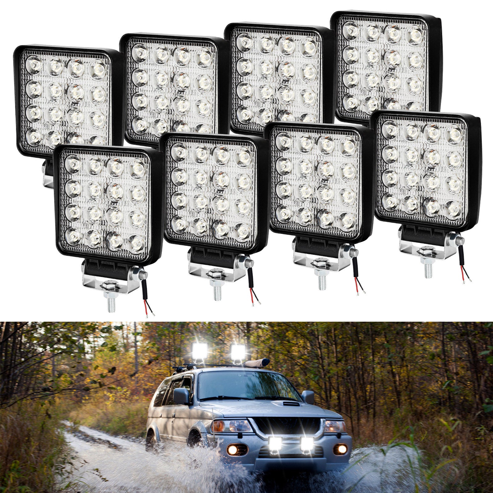 Projecteurs LED RC 3W - Phares Avant Pour Voiture Télécommandée - Accessoire De Remplacement En Alliage D'aluminium - Noir - Pièce Détachée Pour RC Crawler Et Jouets Enfants