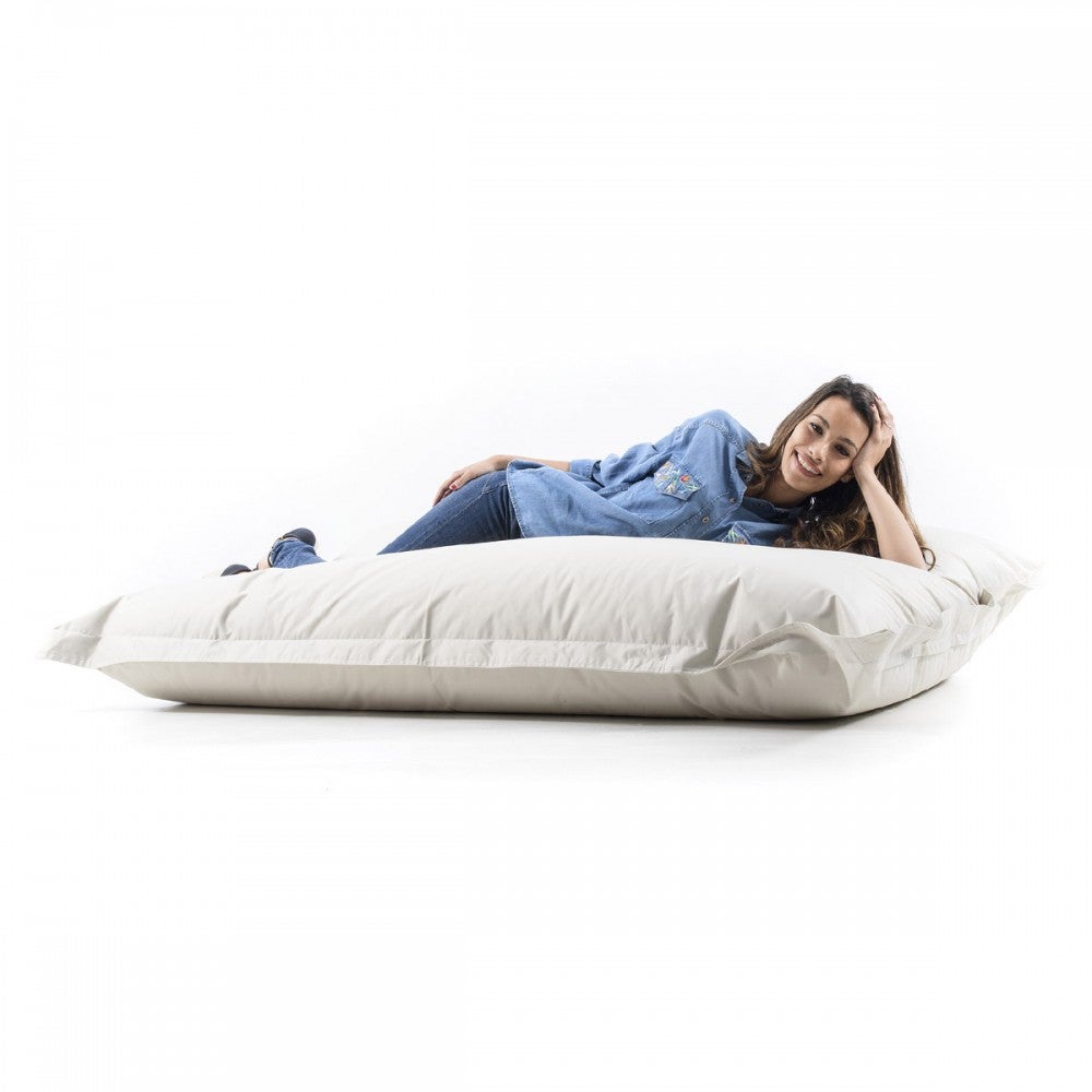 Pouf Géant XXL Intérieur et Extérieur, Déhoussable, Salon, Jardin Beige BiG52 - 2