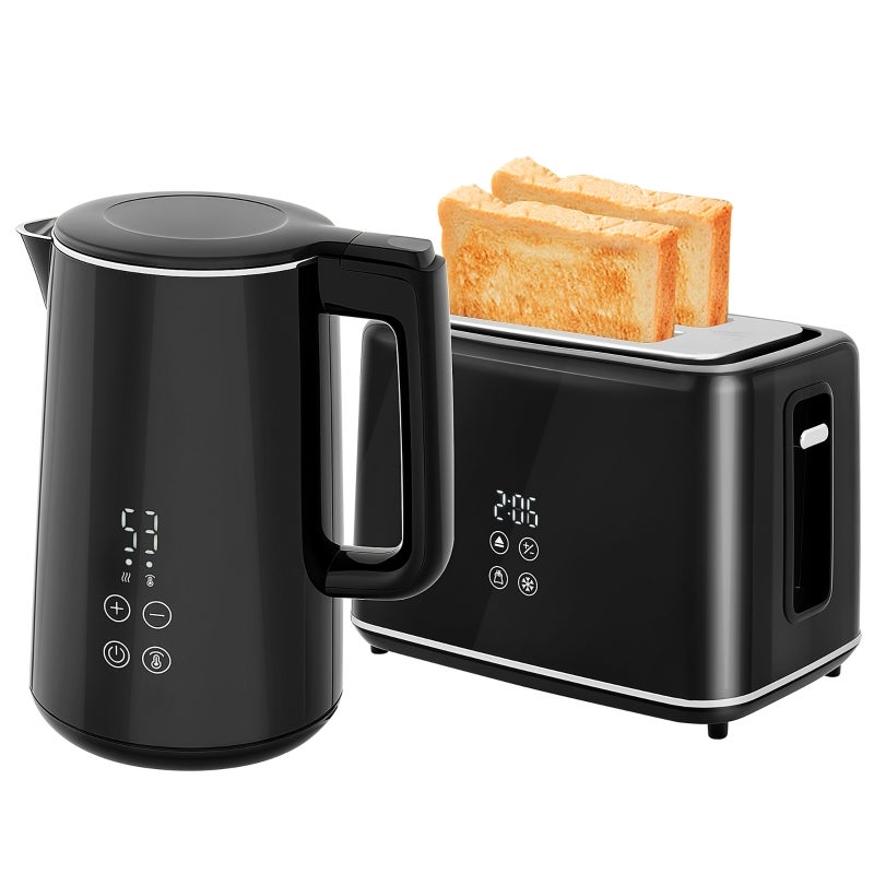 Jocca Grille-Pain 2 Tranches 700W - 7 Niveaux De Brunissage Noir, Idéal Pour Toast Et Viennoiseries