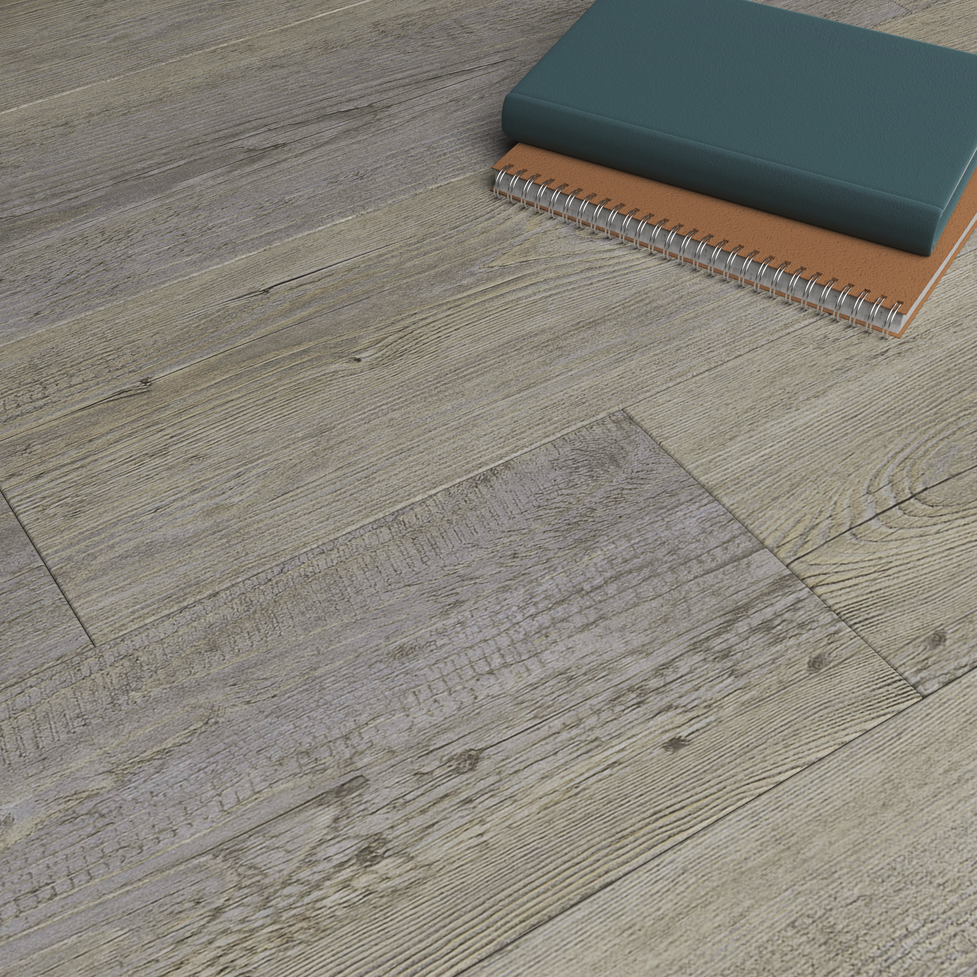 ARTENS - Lames PVC à clipser intenso extrem' XL sous couche intégrée- Effet bois grège - Epaisseur 5,5 mm - 1,54 m²/ 7 lames - MERIDA - 4