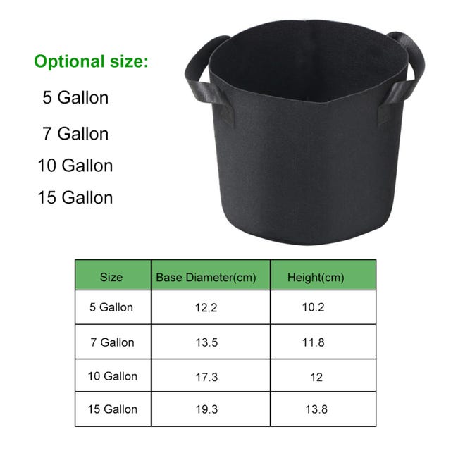 Intirilife 10x sacchetto per piantine in tessuto felpato 26 litri -7 galloni 35 x 30 cm-vaso per piante con maniglie per il trasporto in giardino, in serra -sacchetto per fioriere sacchetto per piante Intirilife 10x sacchetto per piantine in tessuto felpato 26 litri -7 galloni 35 x 30 cm-vaso per piante con maniglie per il trasporto in giardino, in serra -sacchetto per fioriere sacchetto per piante