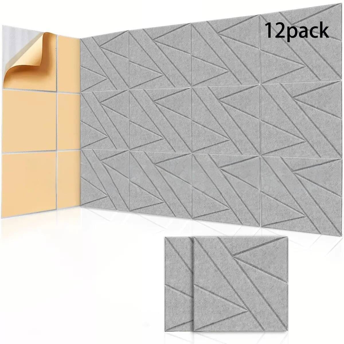 Panneaux Anti Bruit Autoadh sifs Haute Densit 12pcs 30x30cm panneaux-anti-bruit-autoadh-sifs-haute-densit-12pcs-30x30cm