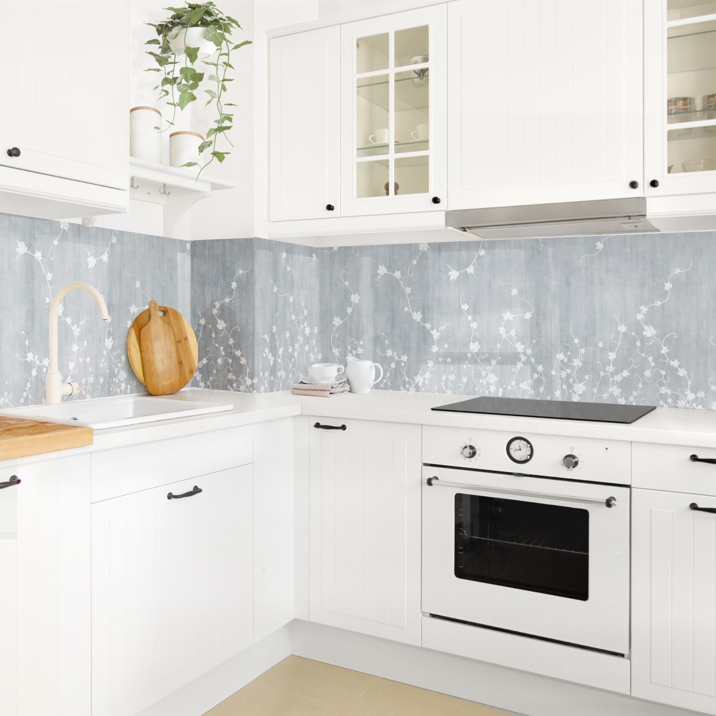 Crédence cuisine moderne crédence adhésive imperméable et résistant à l'huile autocollante sur mur et carrelage Vrilles feuilles 250 x 60 cm - 2