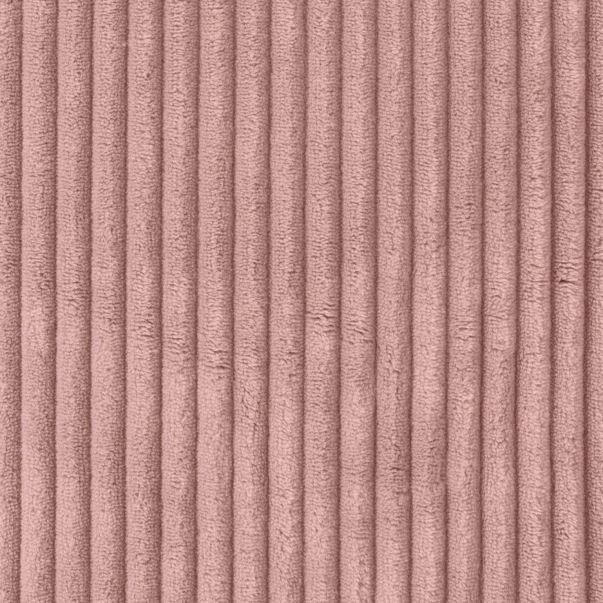 Pouf fauteuil Icon velours côtelé rose aube, salon, chambre, 97x84cm Oeko-Tex® - 7