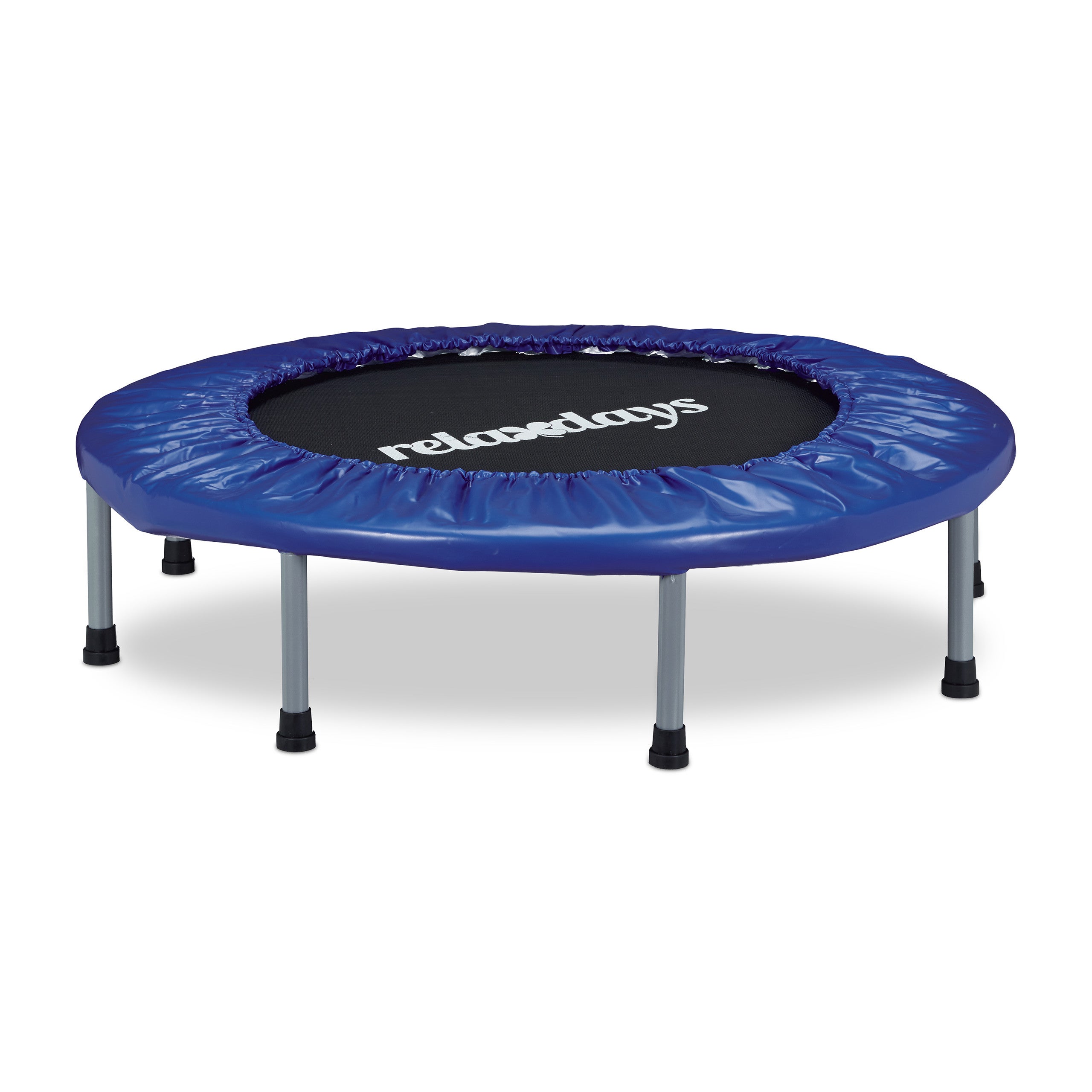 Relaxdays Trampolino, tappeto, elastico e pieghevole, fitness, HxLxP