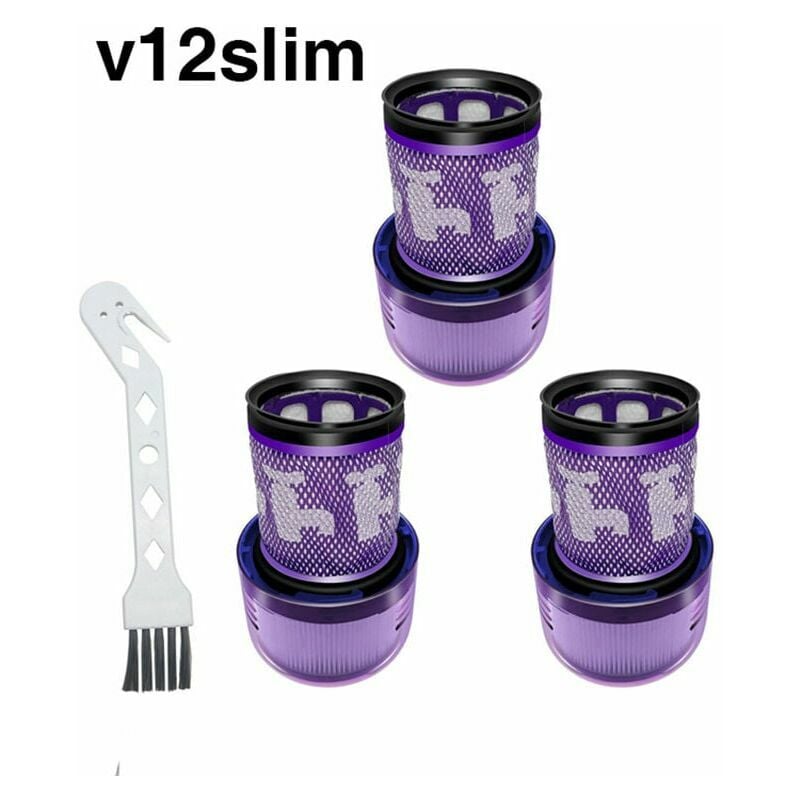 Lot De 3 Filtres De Rechange V12 971517-01 Pour Aspirateur Dyson V12 Detect Slim