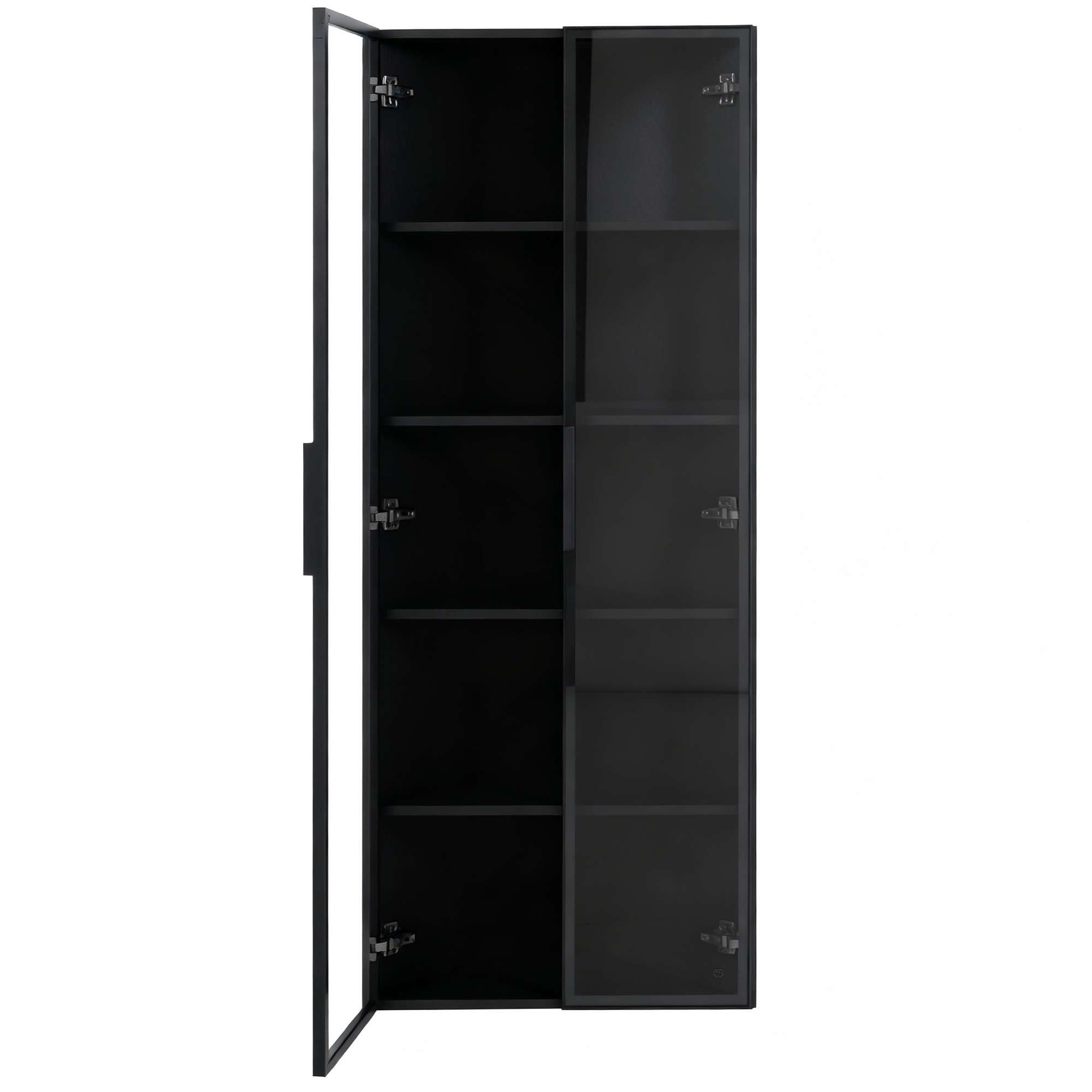 Vitrine LED en verre 62x35x160 cm avec éclairage intégré, verre trempé, étagères élégantes pour salon, bureau ou collection - 9