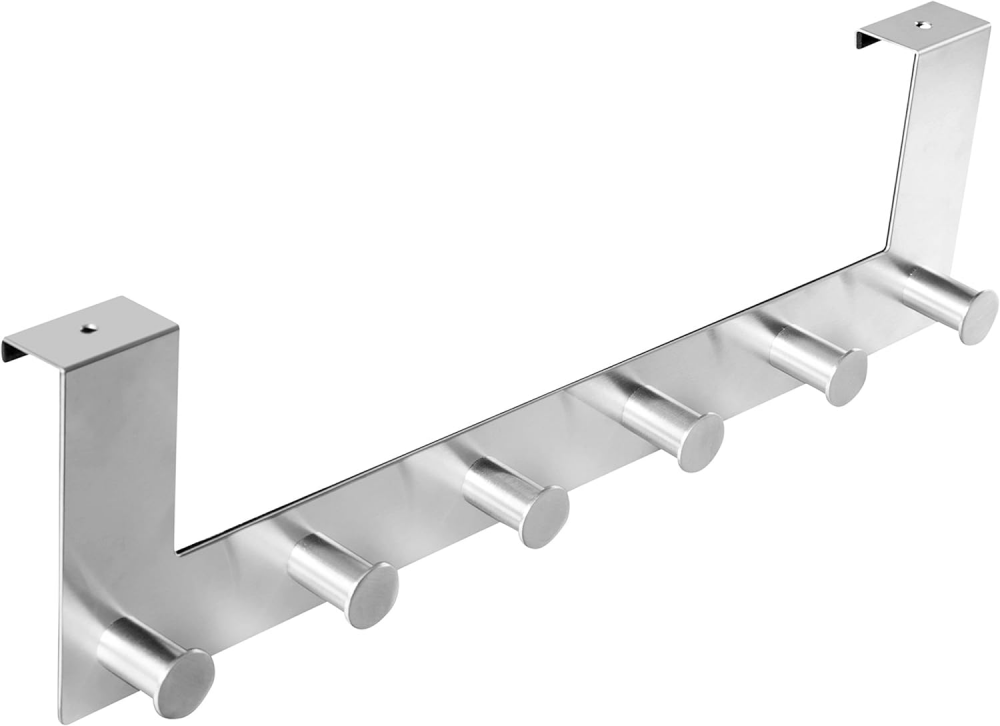Ekskluzywny wieszak na ręczniki ze stali nierdzewnej | Haczyk łazienkowy, uchwyt, drążek na ścierki (stal nierdzewna (szczotkowana))