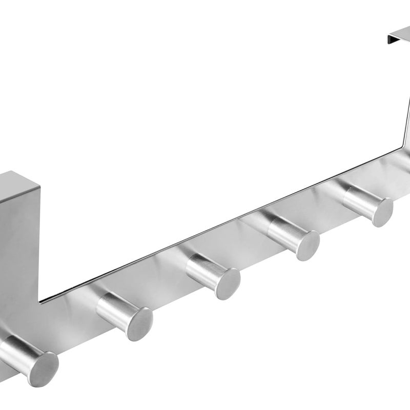 Ekskluzywny wieszak na ręczniki ze stali nierdzewnej | Haczyk łazienkowy, uchwyt, drążek na ścierki (stal nierdzewna (szczotkowana))
