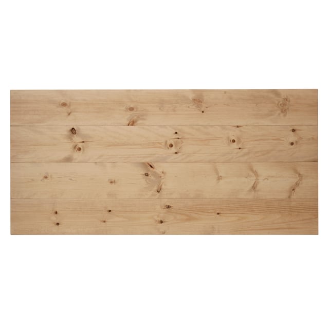 FLANDES - Tête de lit lames horizontales en bois couleur chêne moyen 180x80cm - DECOWOOD