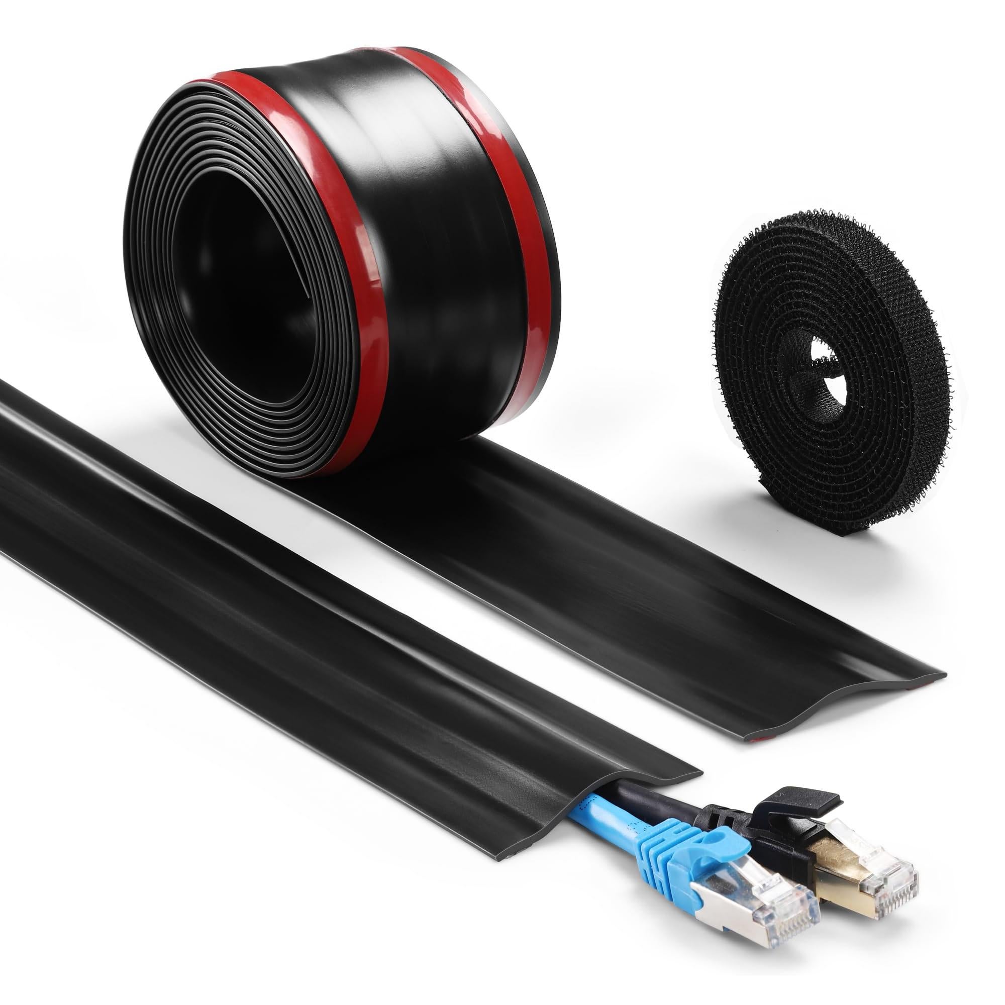 Protector Cable De Pvc Protector de cables de PVC flexible de 2,5 m – Canaleta autoadhesiva ...