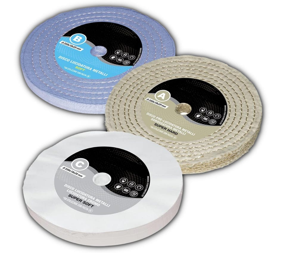 Disque Polissage Coton OMNIVOR - Lot De 2 Disques Cousus 200 Mm - Pour Métal, Bois, Plastique - 80 Plis Disque Polissage Coton OMNIVOR - Lot De 2 Disques Cousus 200 Mm - Pour Métal, Bois, Plastique - 80 Plis