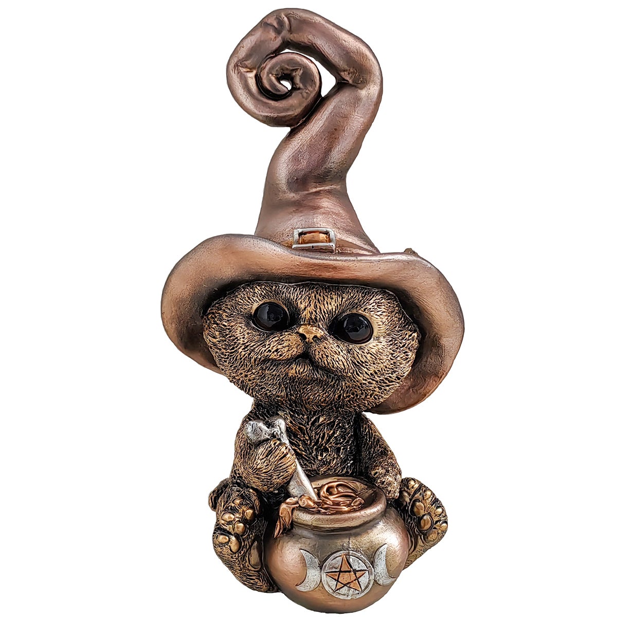 Origen home decor gato buhos figura de búho marrón - 19x11x11cm