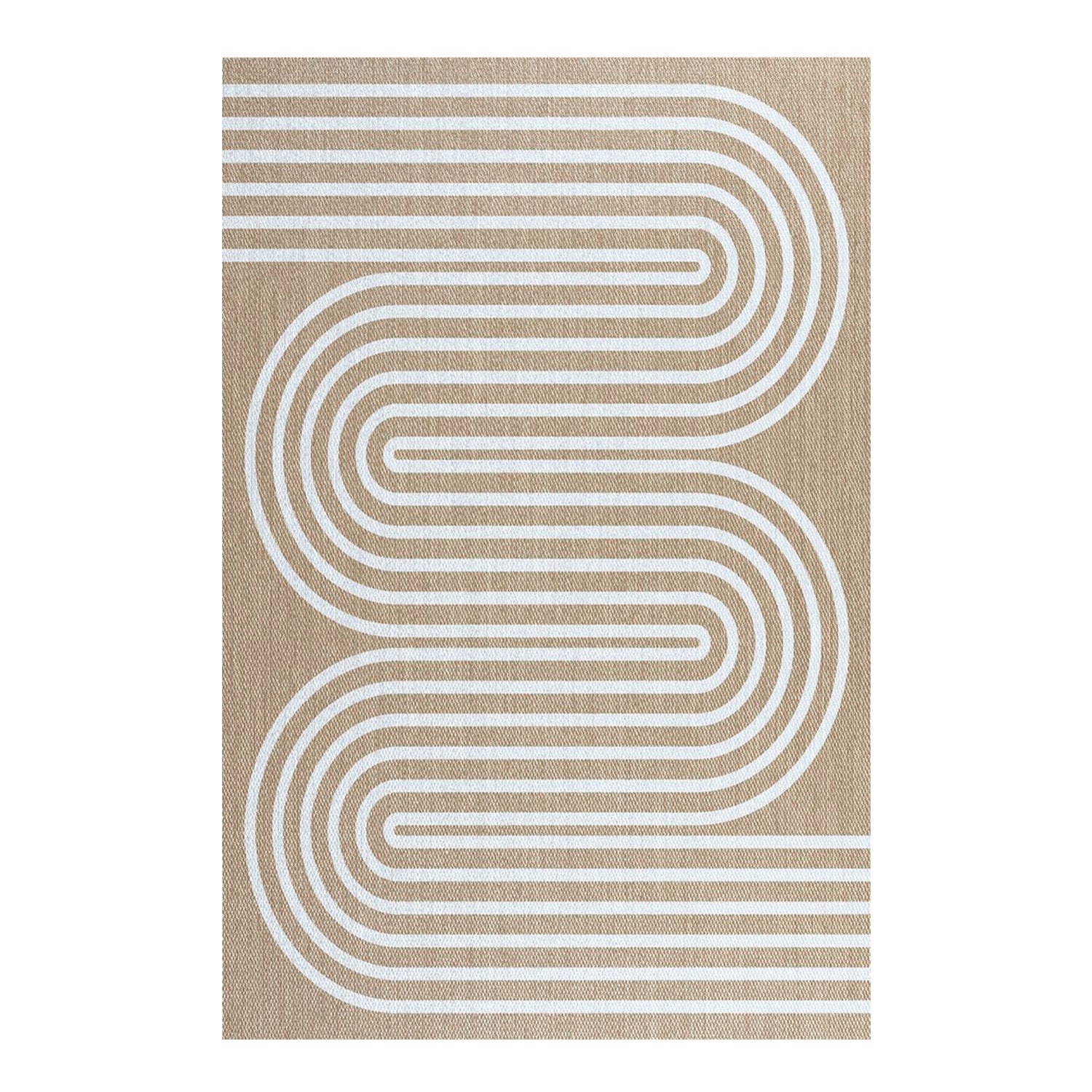 Dywan winylowy Premium najwyższej jakości, dywan do pokoju, zmywalny, antypoślizgowy i wytrzymały, Białe Fale 120x180 cm