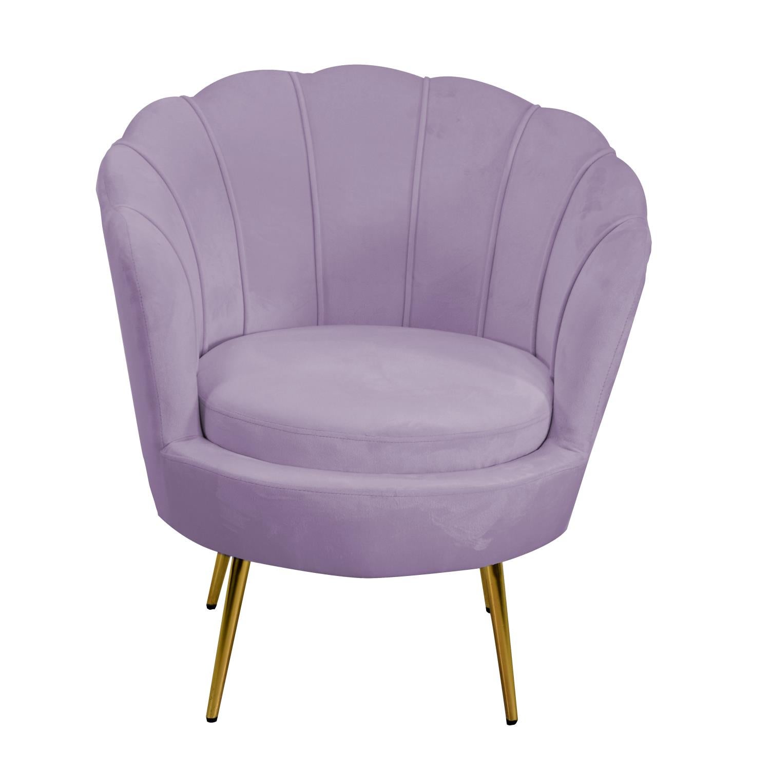 Poltrona velluto tulipan viola cm73x72h77 - 5