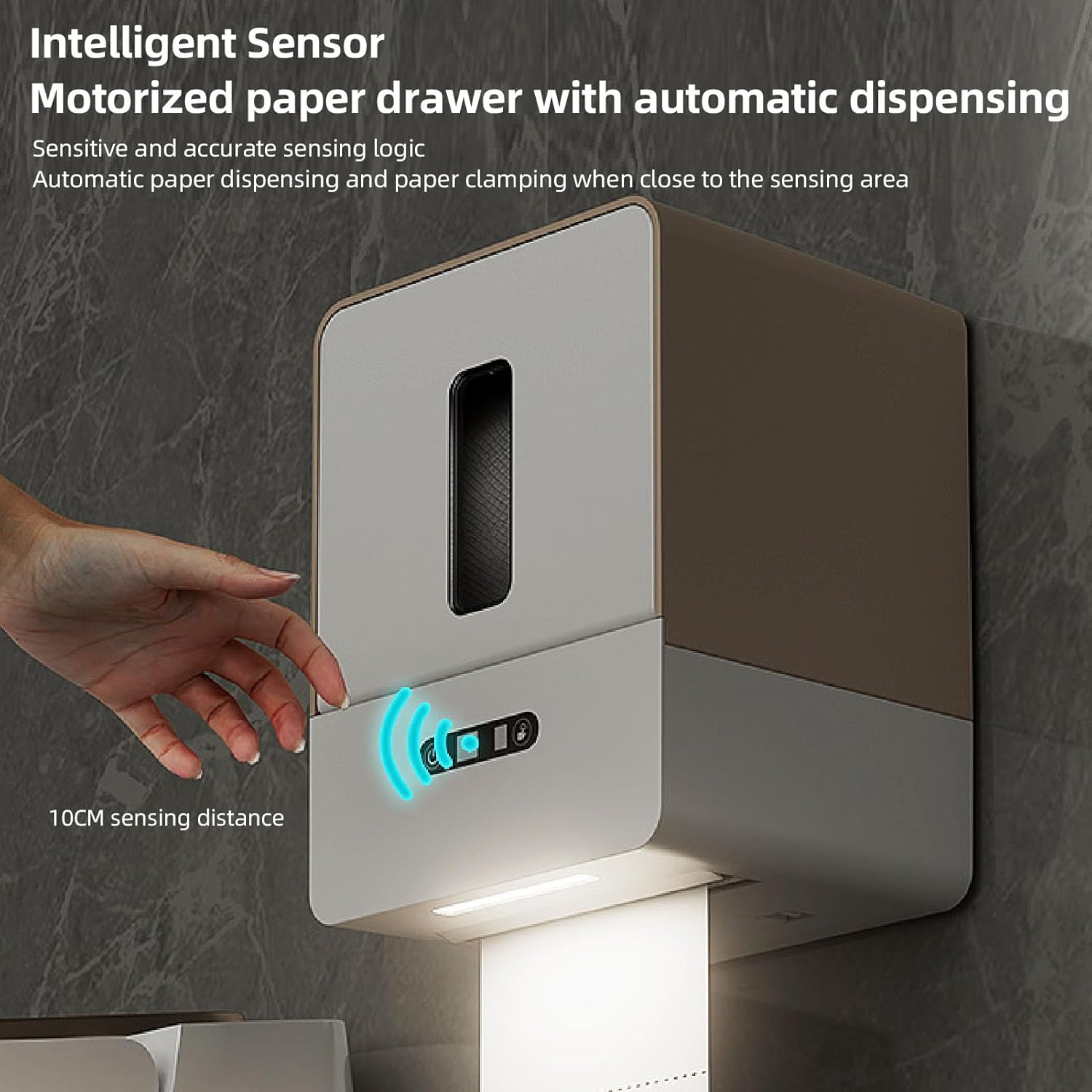 Gvvsjgdbis Dispenser di carta igienica intelligente contatto