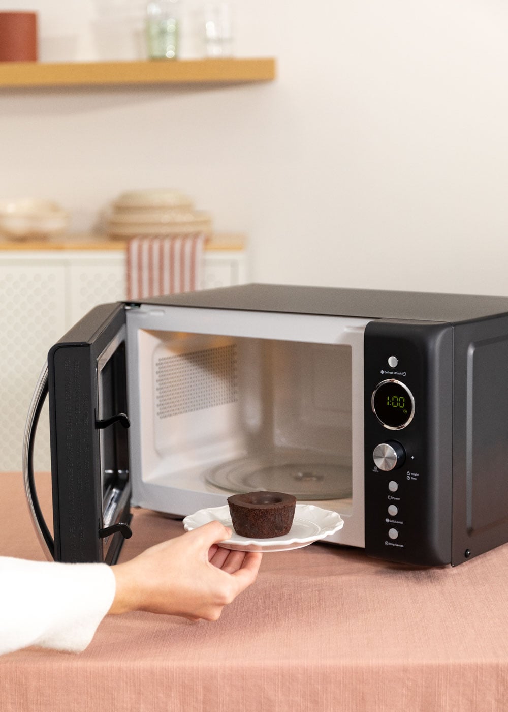CREATE - MICROWAVE RETRO - Micro-ondes 20L gril numérique 900W- Noir - 5