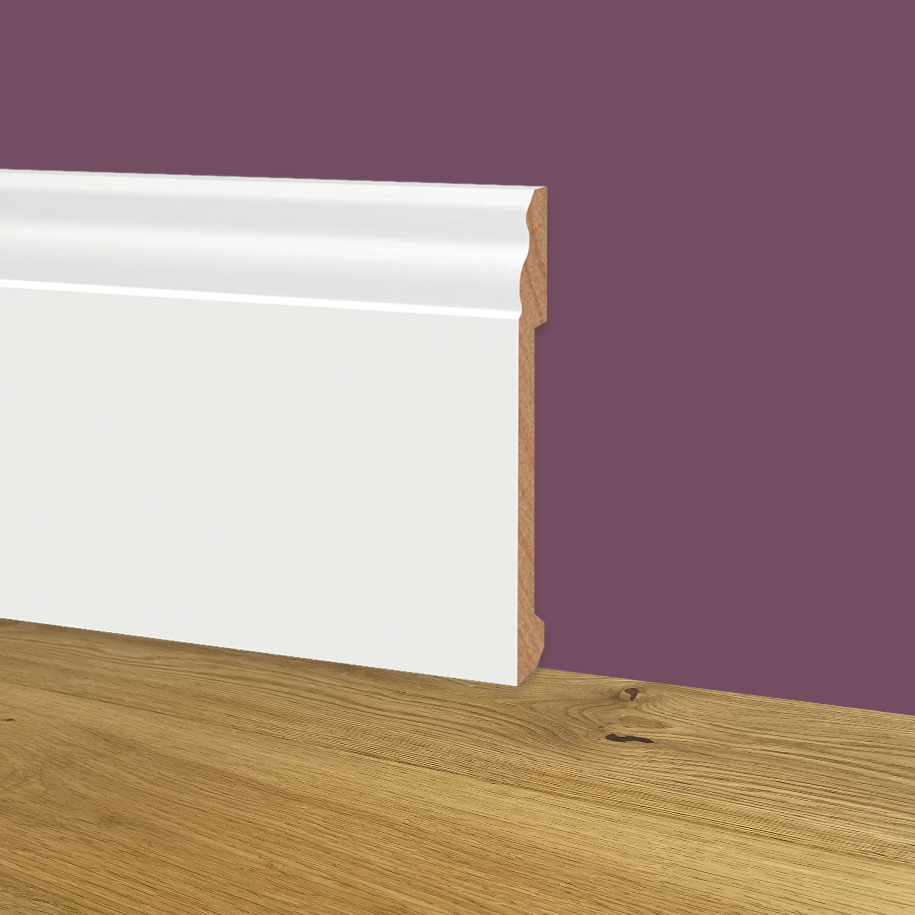 Plinthe DUCALE en EqualWood HI-TEC POLYMERS 100x14 - BLANC (prix au mètre linéaire) - 3