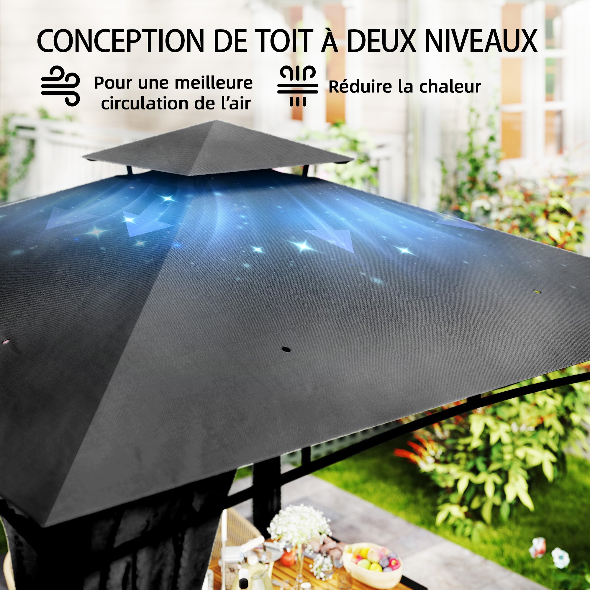 Pavillon polyester Outsunny - 6