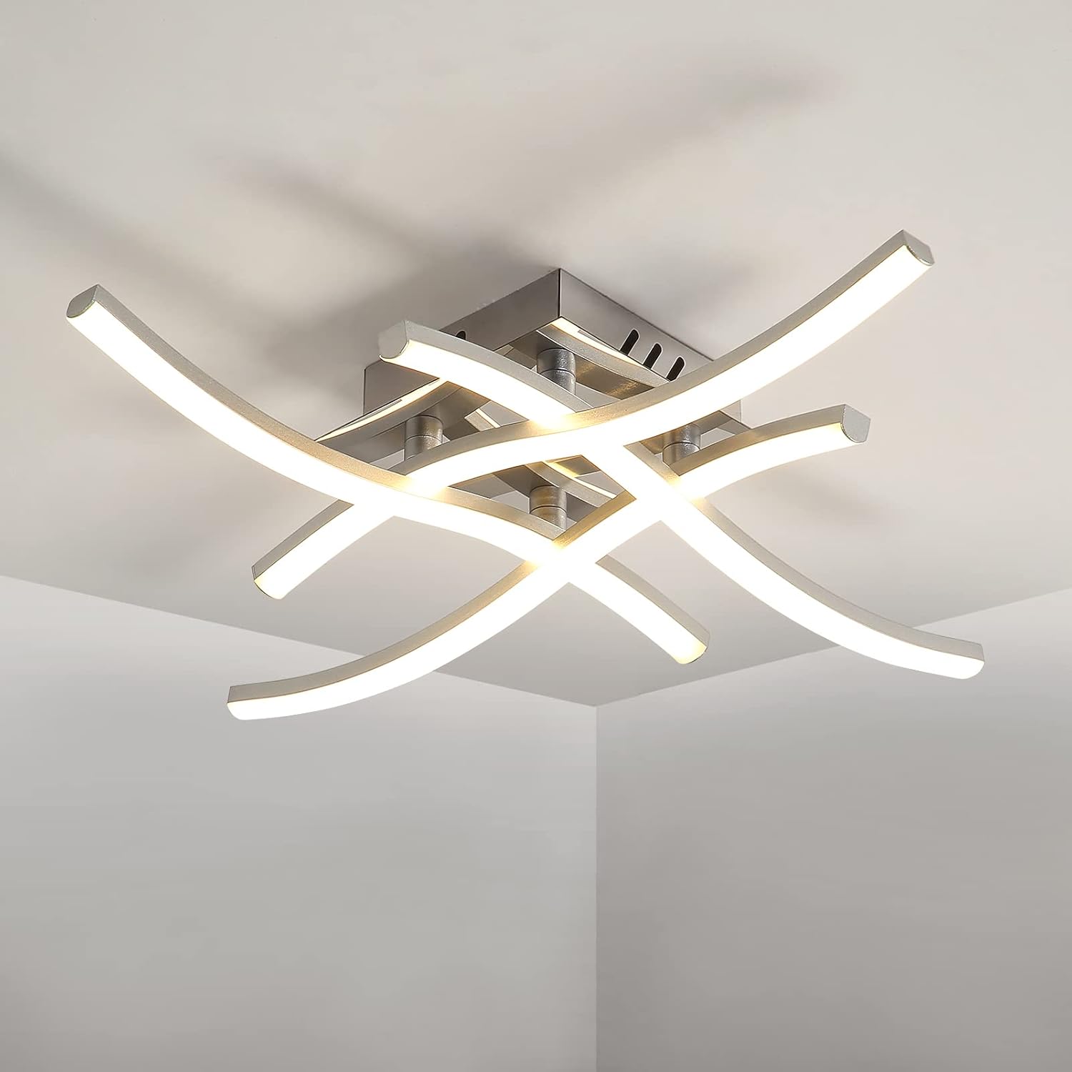 GLAMARIS Plafonnier LED Design Moderne, Luminaire Plafonnier en Forme ...