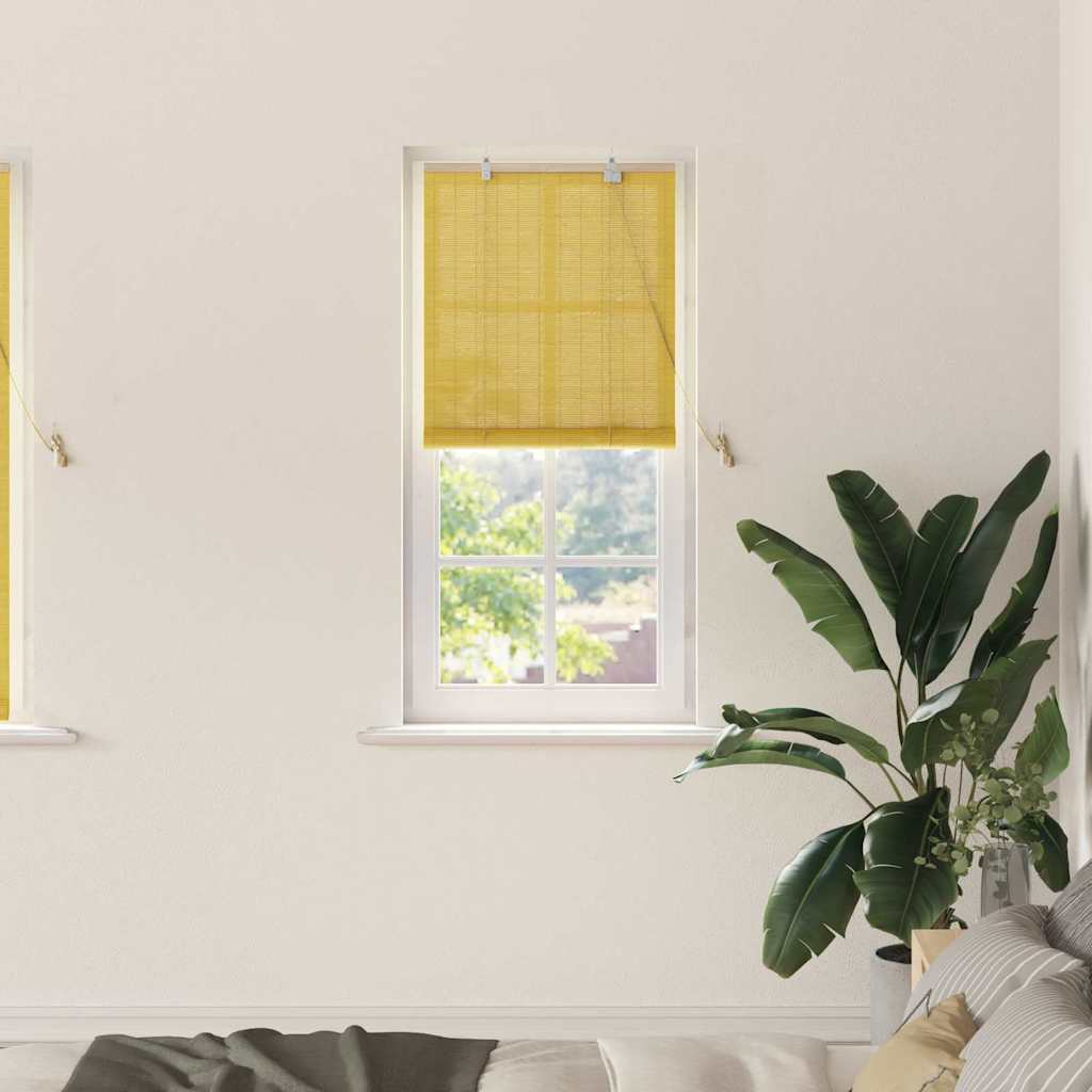 Bamboo Roleta żółty 60 x 160 cm Bambus vidaXL
