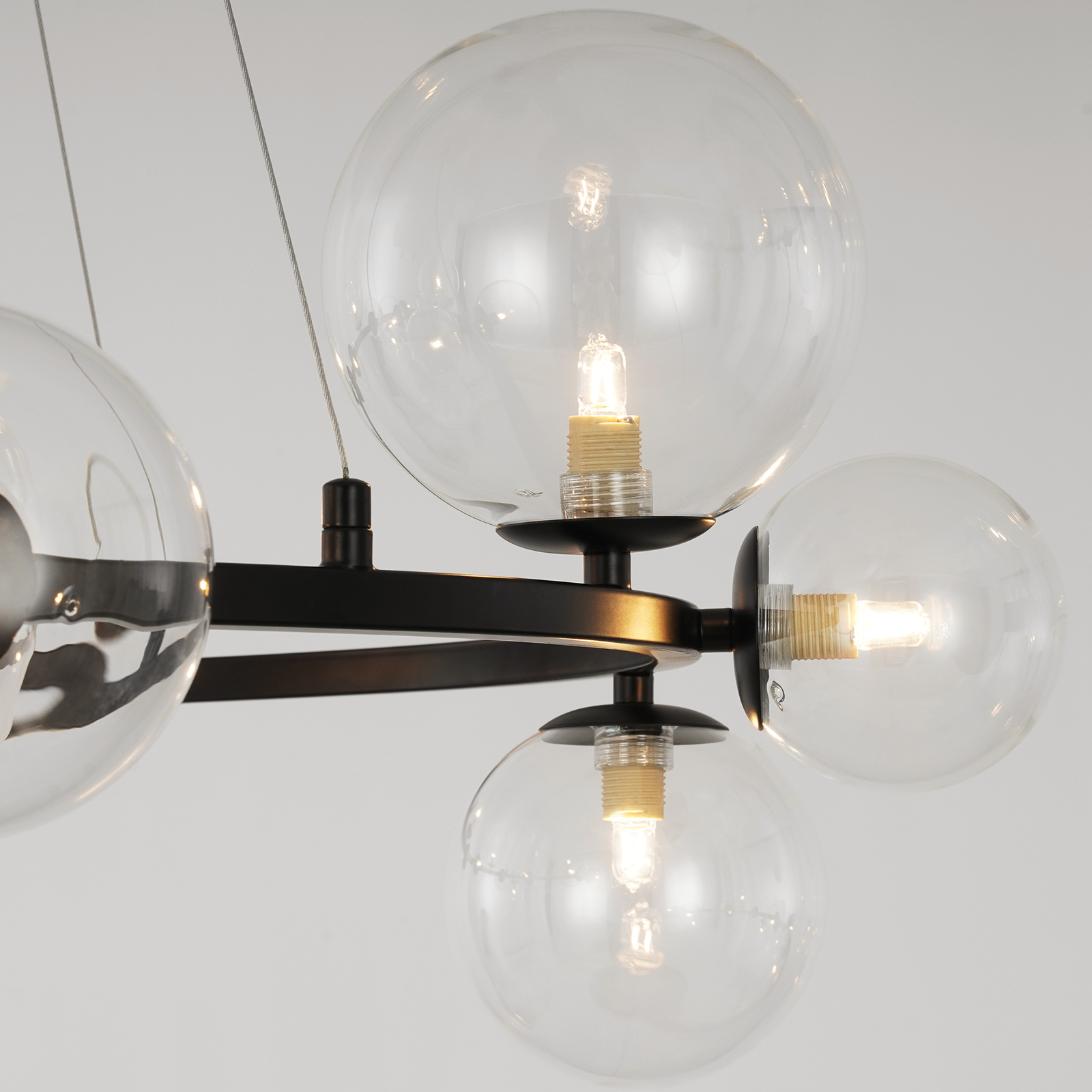 NETTLIFE Lampa wisząca do jadalni Lampa wisząca do salonu - G9 14 płomieni Nowoczesna przezroczysta klatka schodowa - 2