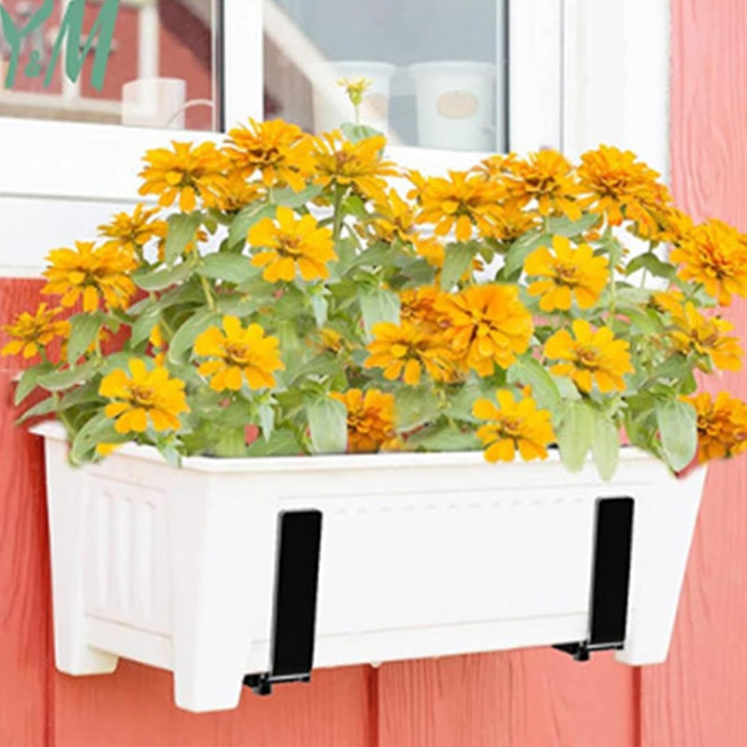 Support pour jardinière en métal, réglable, robuste, idéal pour balcon ou jardin - Lot de 2 pièces - 4