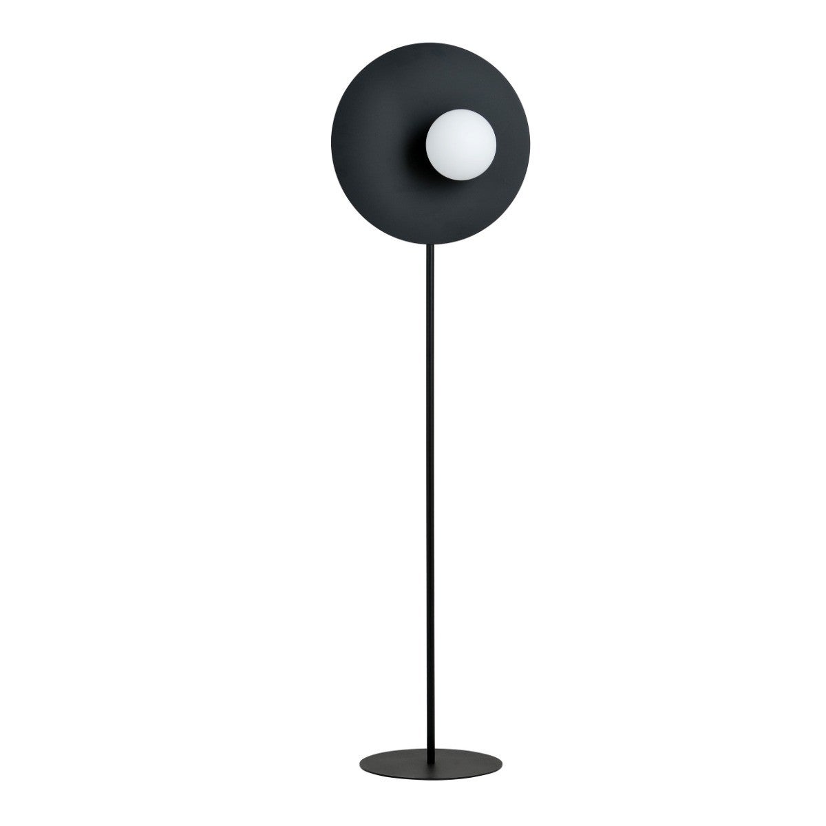 Lampa podłogowa stojąca Oslo czarno-biała 1xE14x10W wym: 145 x 40 cm szkło Emibig