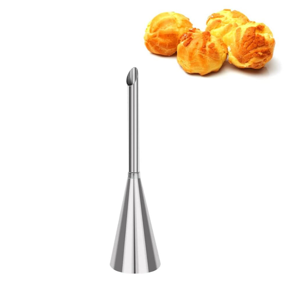 Set 5 Beccucci Per Glassa In Acciaio Inox – Punta Per Decorazione Torte, Cupcake E Biscotti, Senza Cuciture, Grandi Dimensioni - 3