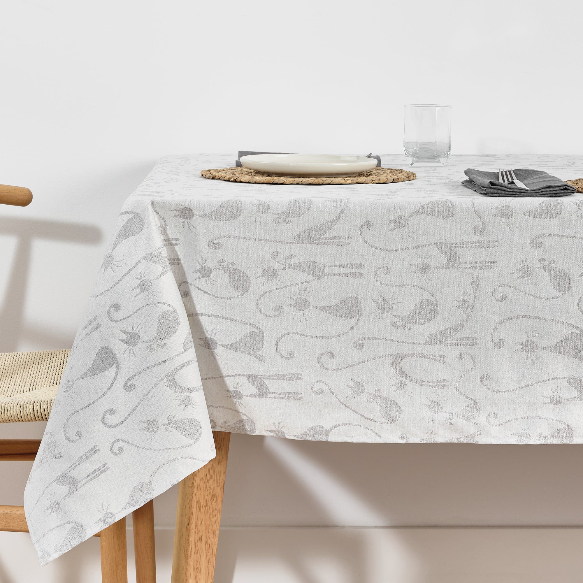 Homaxy Tovaglia Lavabile, Rettangolare, 140 X 220 Cm, Multifoglia