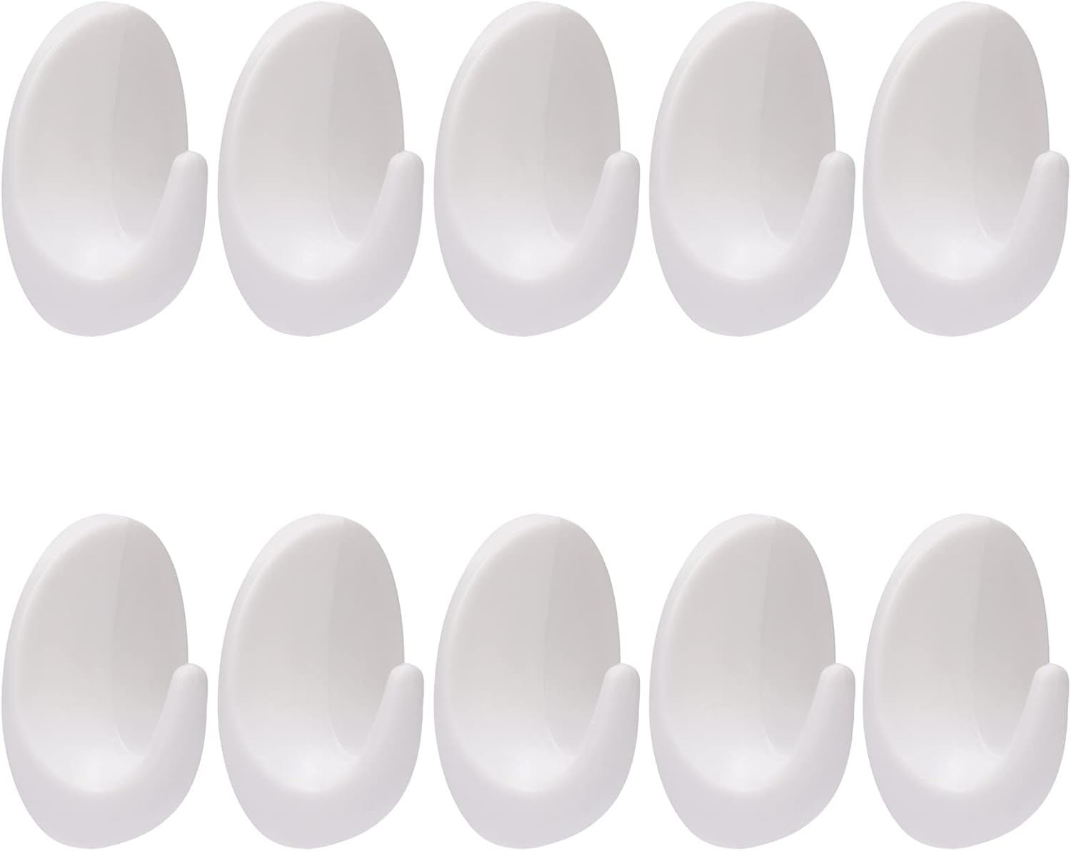 Lot 10 szydełek muraux blancs autocollants en plastique blanc sans perçage - Crochets muraux réutilisables à coller sur des szydełka muraux