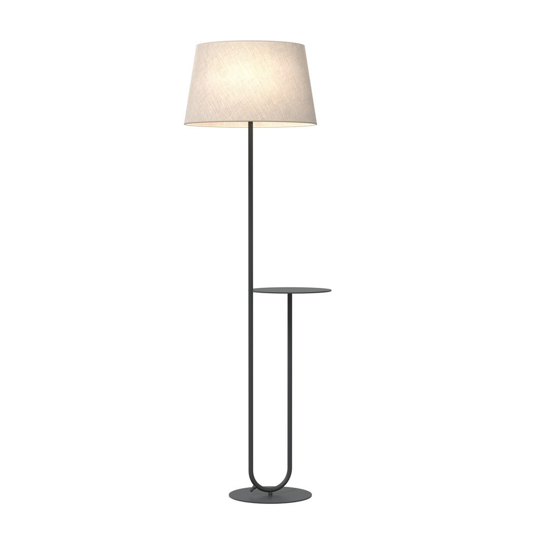 Lampa stojąca HOTEL czarno-beżowa 1xE27x15W tkanina wym:150x44x44cm IP20 Emibig