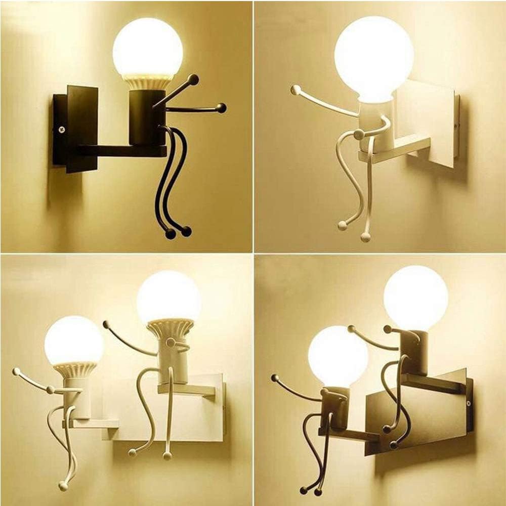 Creative Appliques murales E27 moderne Fer Intérieur Lampe Appliques Luminaires, Conception De Bande Dessinée Applique Murale De Chambre D'enfants, Co - 5