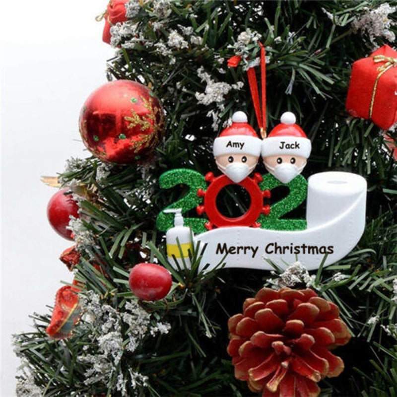 Décorations de Noël personnalisées pour sapin, bonhomme de neige à suspendre, noms et vœux à faire soi-même, cadeaux personnalisés pour famille, amis - 3