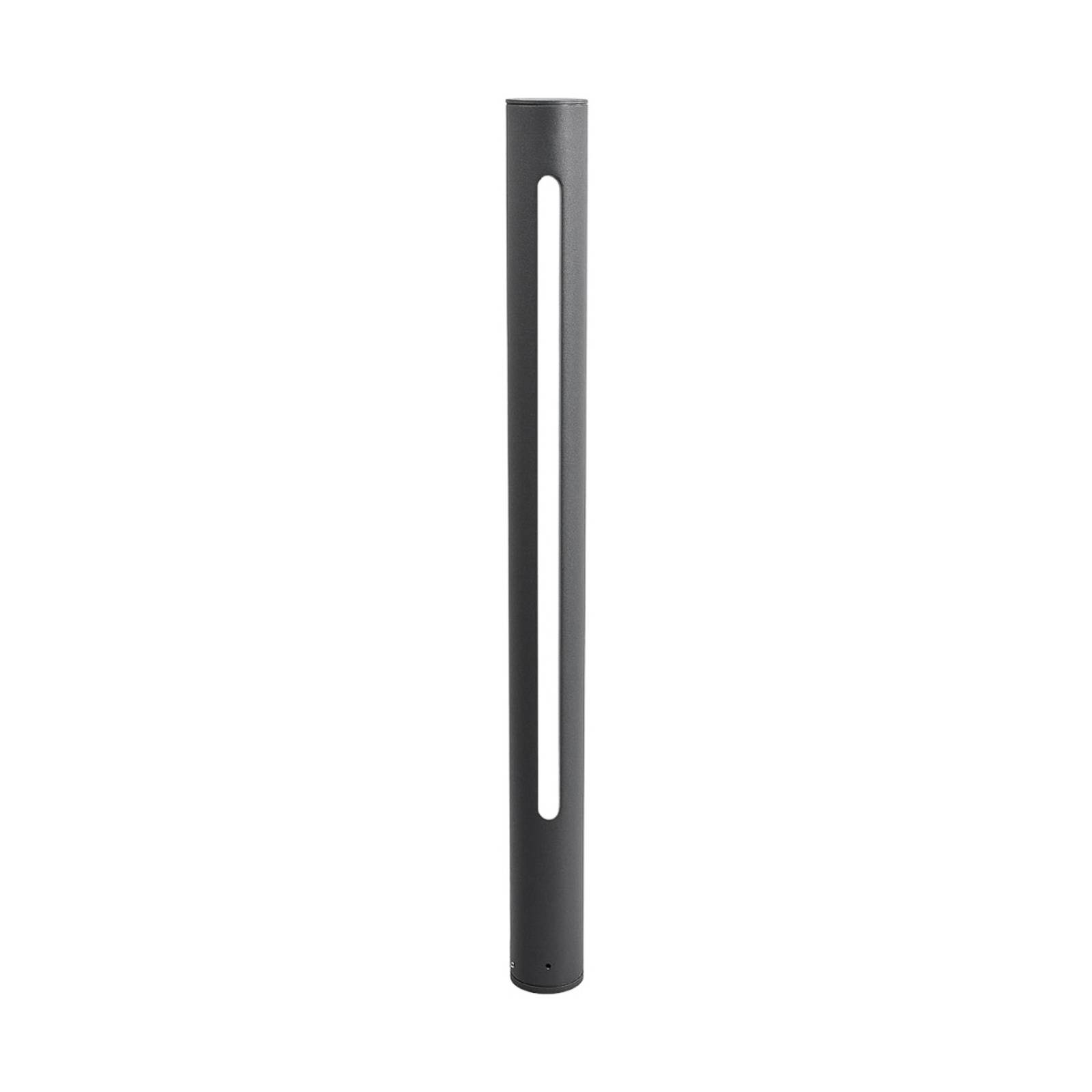 Lucande bolardo luminoso led tomas, 75 cm, gris oscuro, ip54, iluminación de senderos, baliza, iluminación de senderos, farola