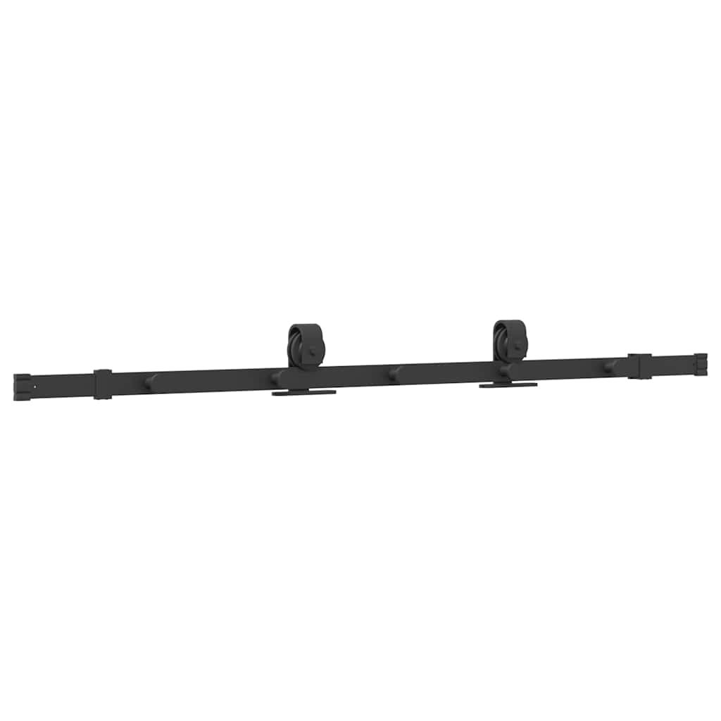 Kit de herrajes para puertas correderas acero negro 152,5 cm vidaXL - 7