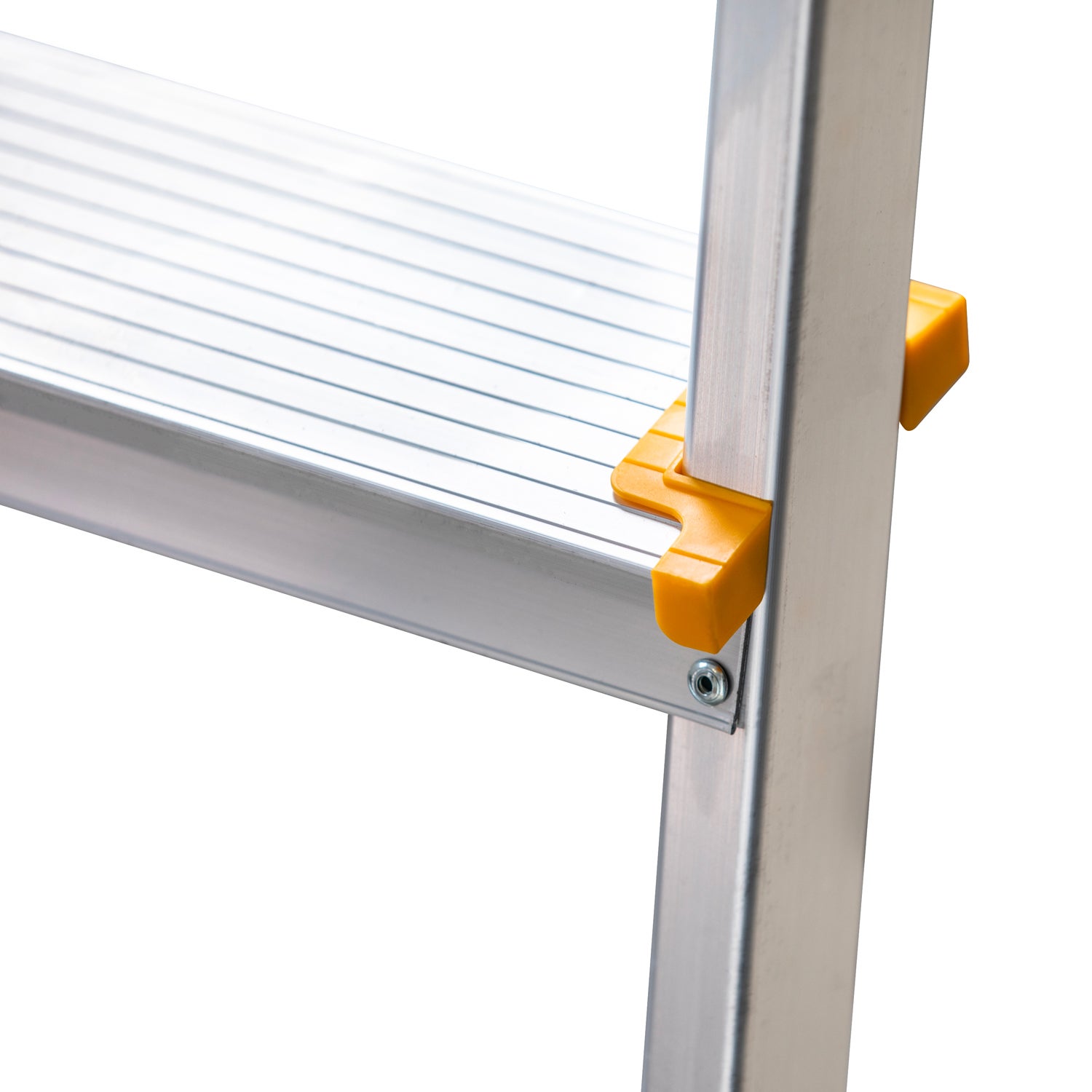 HOSTRÖM Escabeau 6 marches DURAMP sécurisé avec rampes, tablette porte-outils, marchepied pliable aluminium, hauteur plateforme 119cm, garantie 5 ans - 9