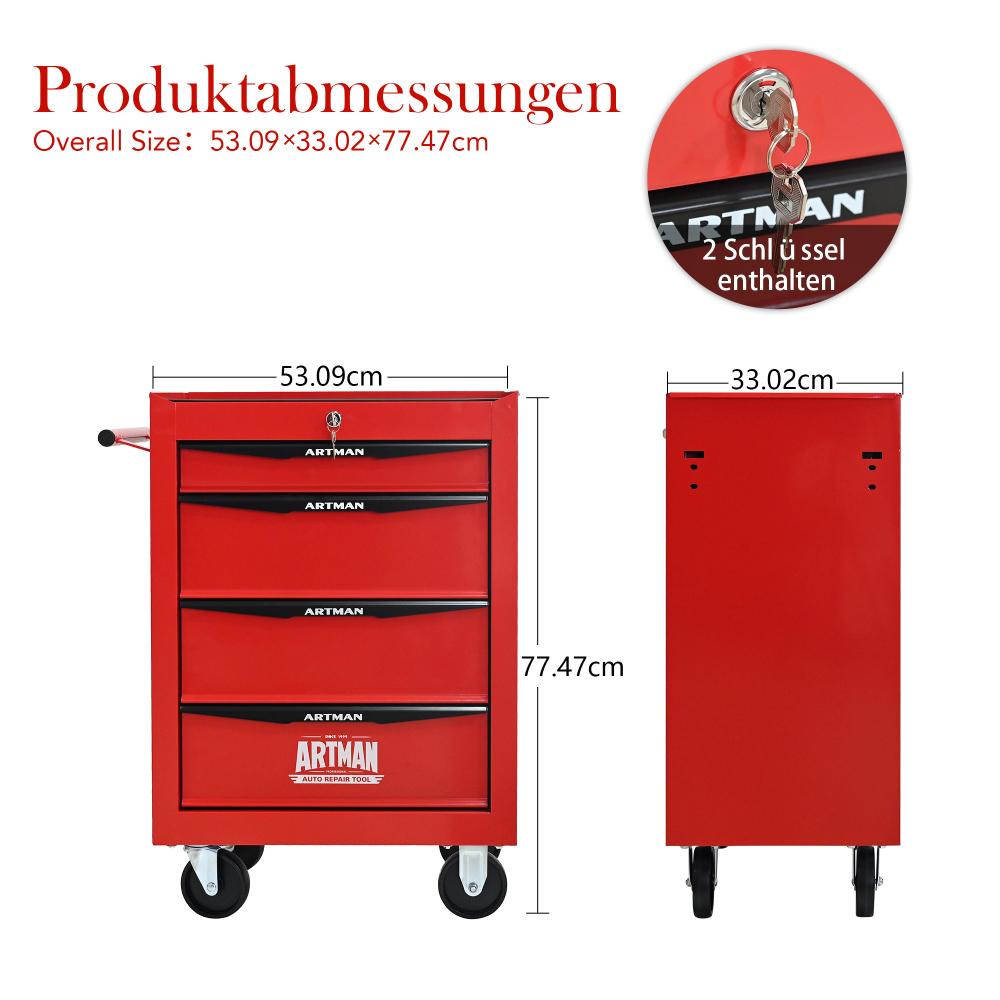 Caisse à outils roulante 4 tiroirs 20