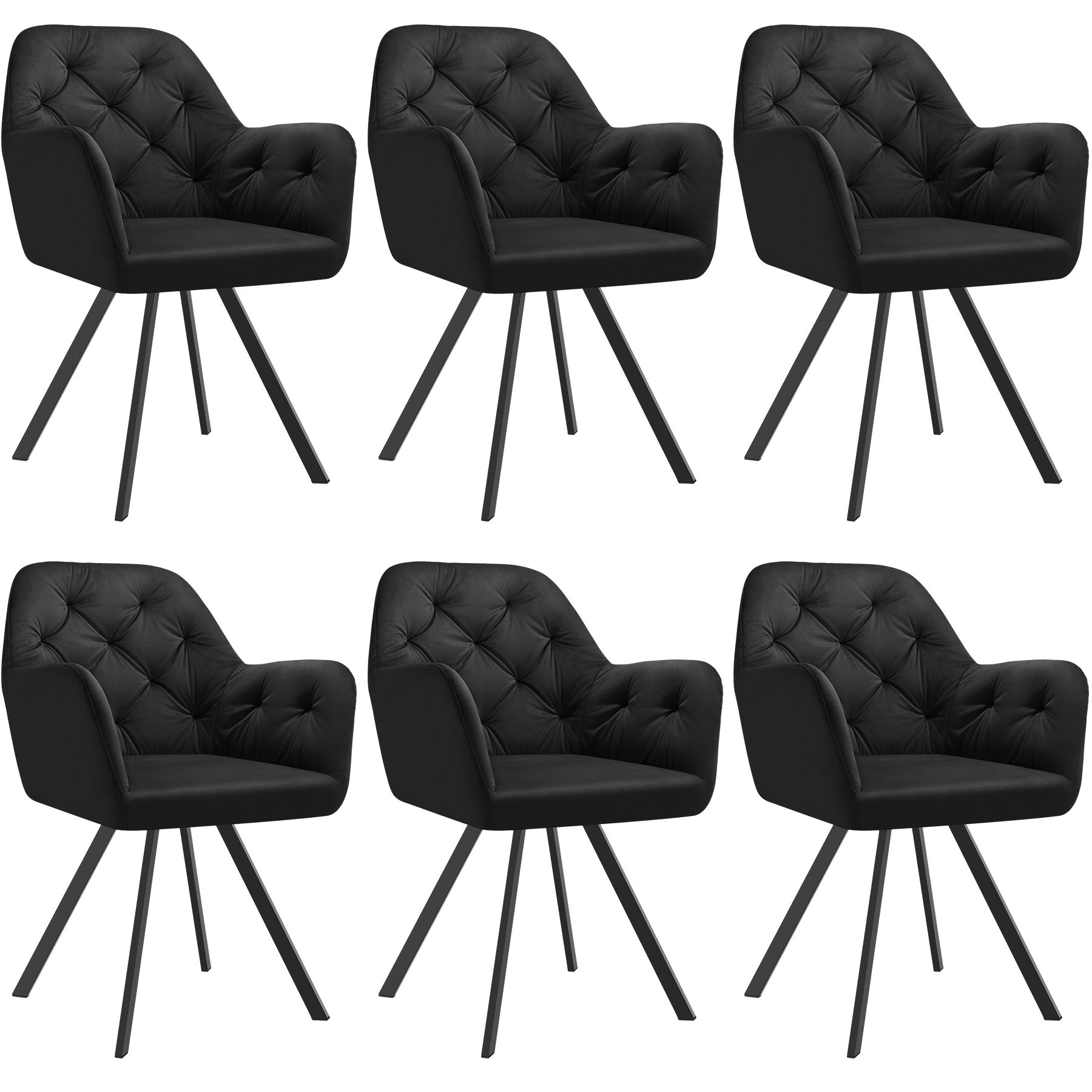 Fauteuil à Bascule Scandinave Tectake - Rembourré, Motif Matelassé, Cadre Acier | Pour Salon, Allaitement, Détente - 2
