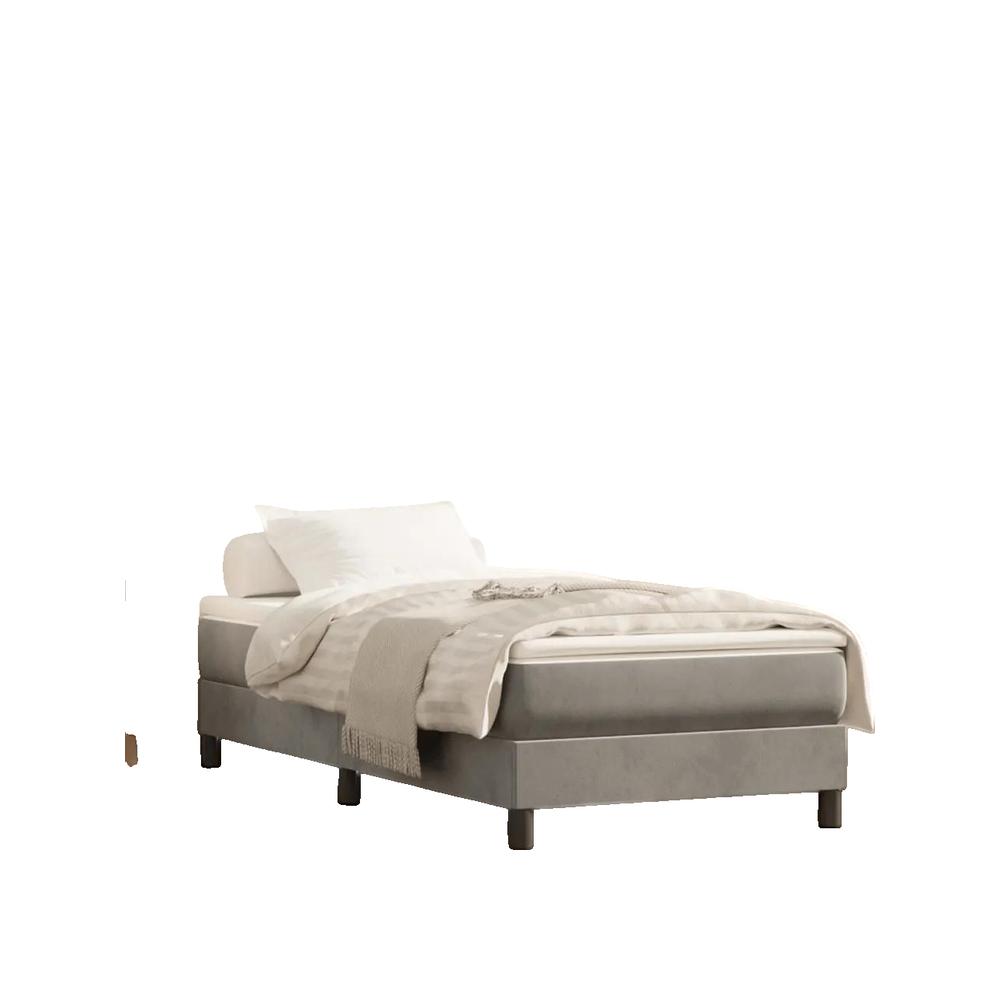 Materac Vidaxl welur sprężyny kieszeniowe 80x210 cm średnio-twardy szary